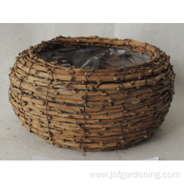 Handmade decorative rattan basket